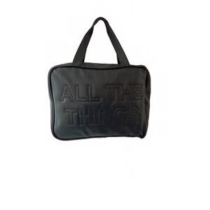 NEW KENZKUSTOMZ women's all the things leather travel bag in black